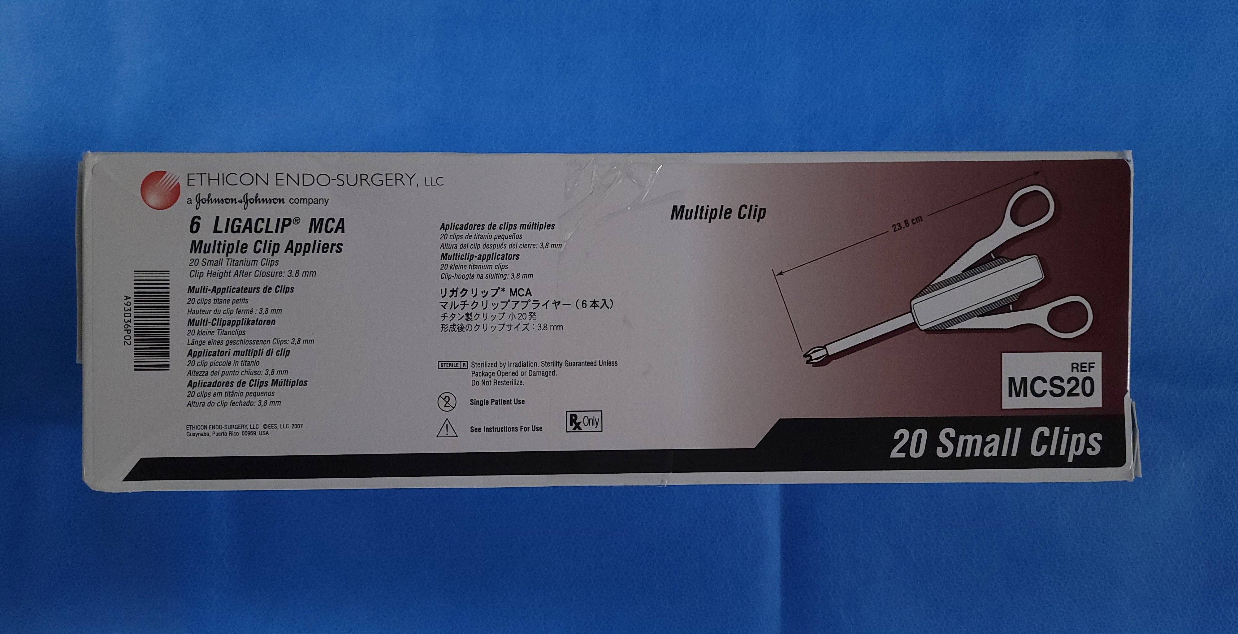 ETHICON LIGACLIP MCA Multiple Clip Applier MCS20 (box of 6)