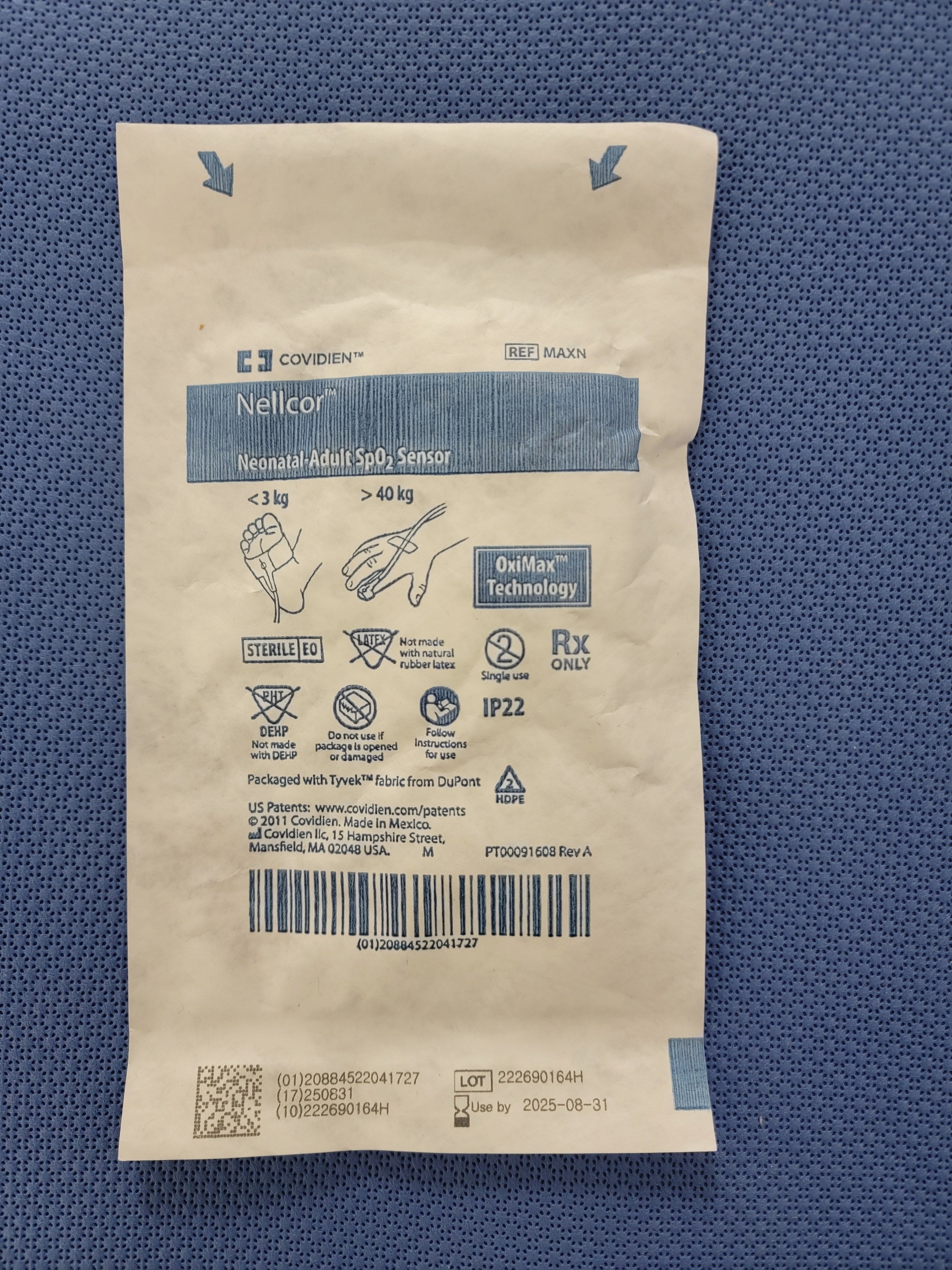 COVIDIEN/NELLCOR Neonatal Adult Disposable SPO2 MAXN (bundle of 10)