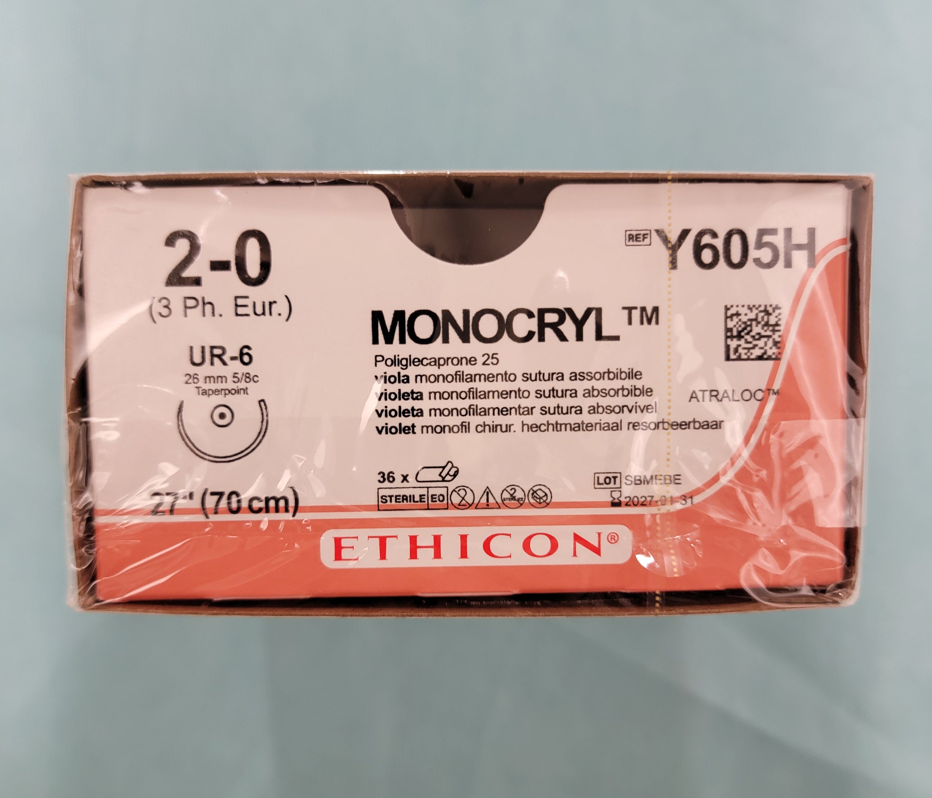 ETHICON Monocryl Suture 2-0 UR-6 Y605H – Wholesale Medical Supply ...