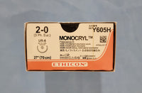Ethicon Monocryl Suture 2-0 UR-6 Y605H