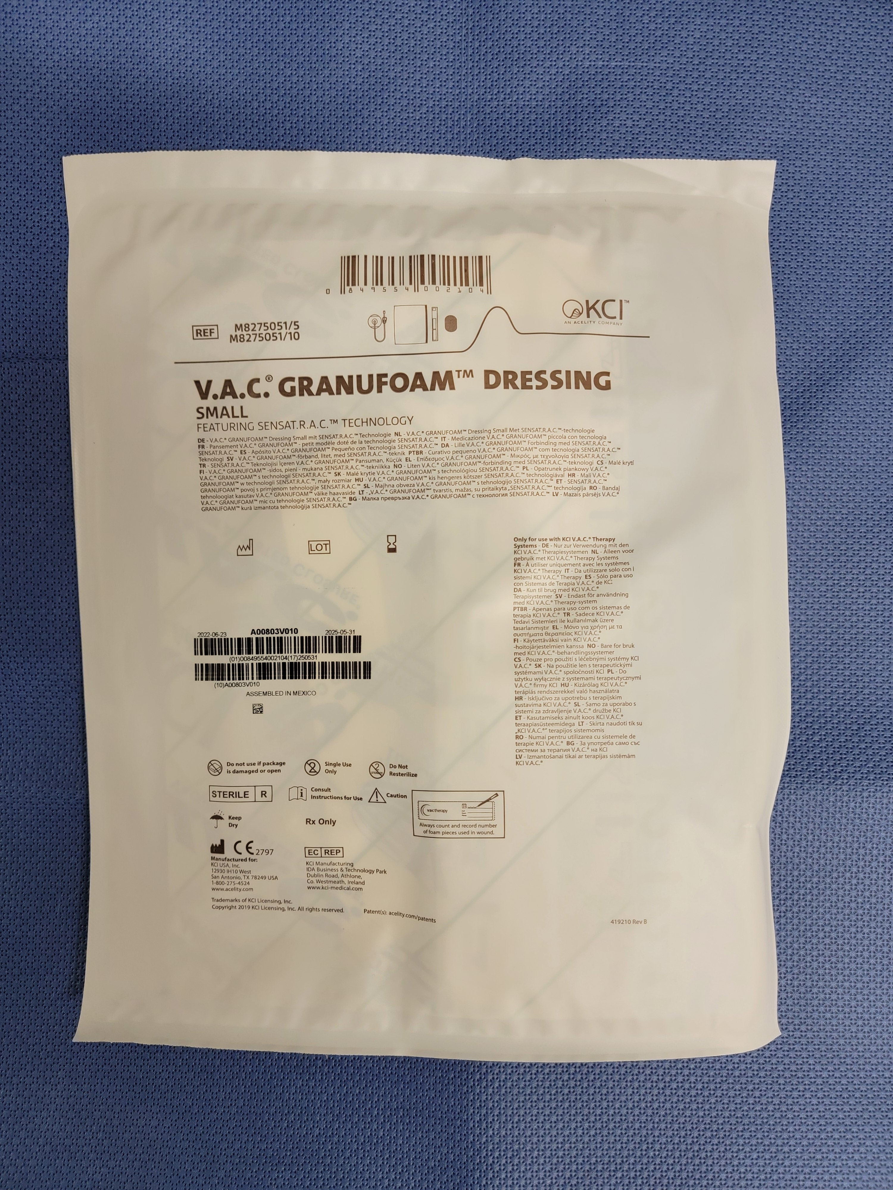 KCI V.A.C Granufoam Dressing Small M8275051/5 (bundle of 16)