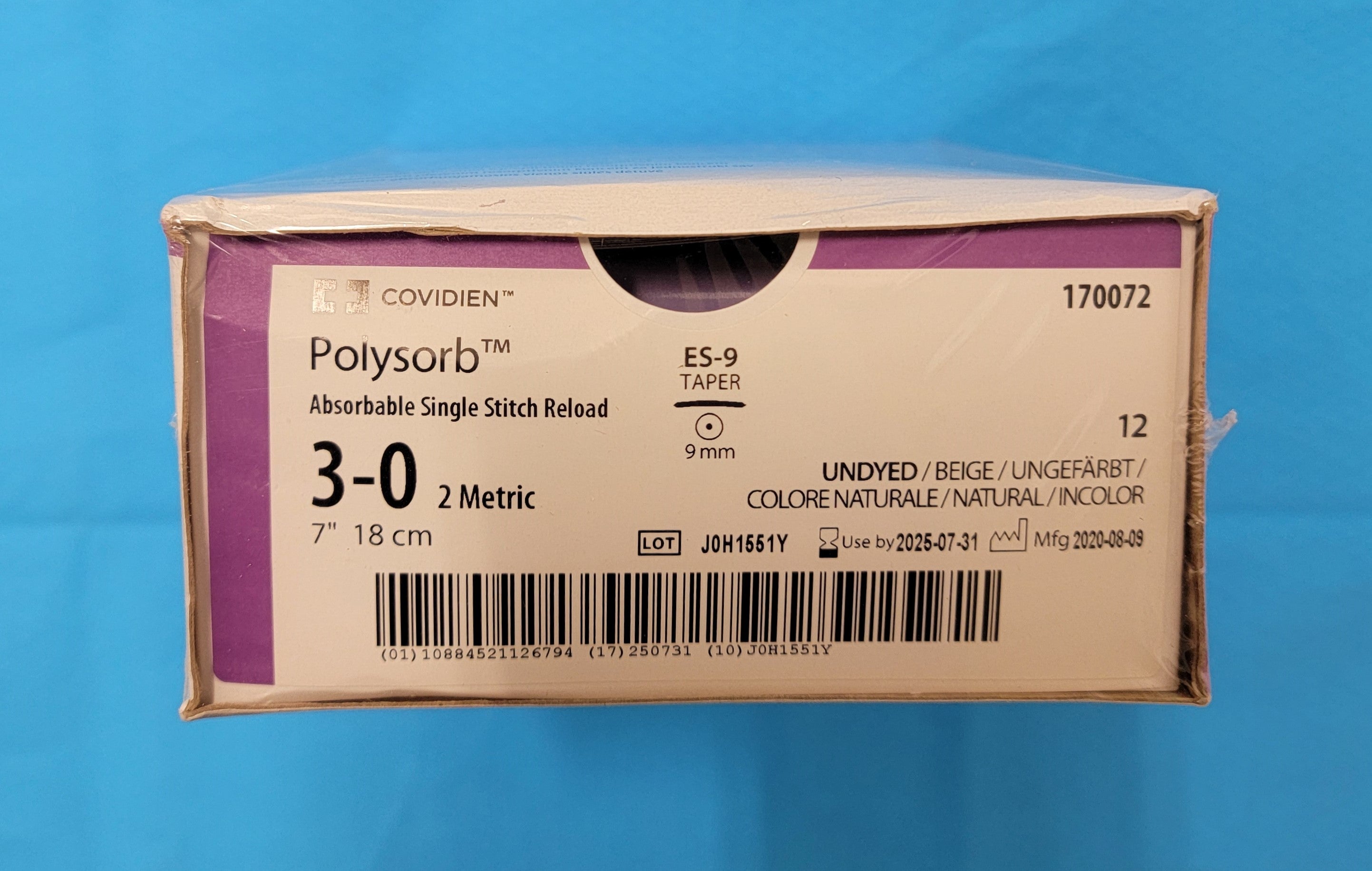 Covidien Polysorb Absorbable Single Stitch Reload 3-0