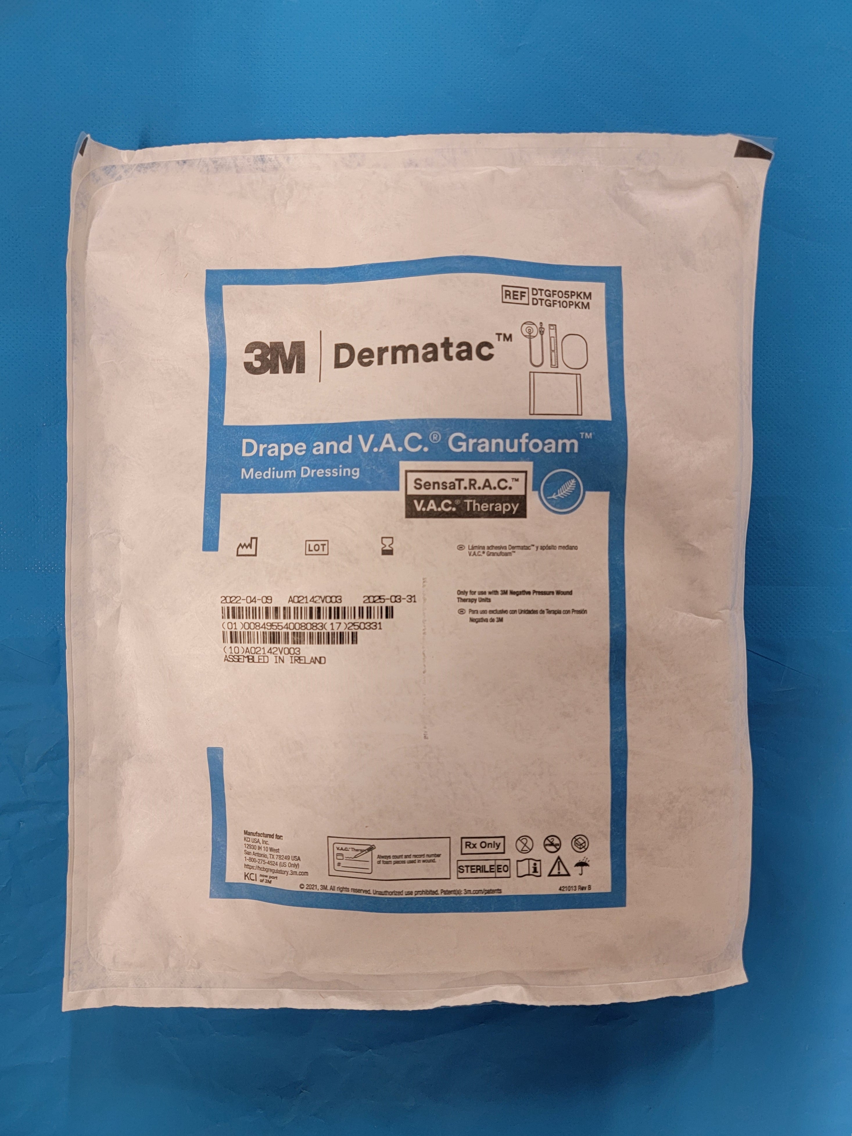 3M Dermatac Drape and V.A.C Granufoam Medium Dressing