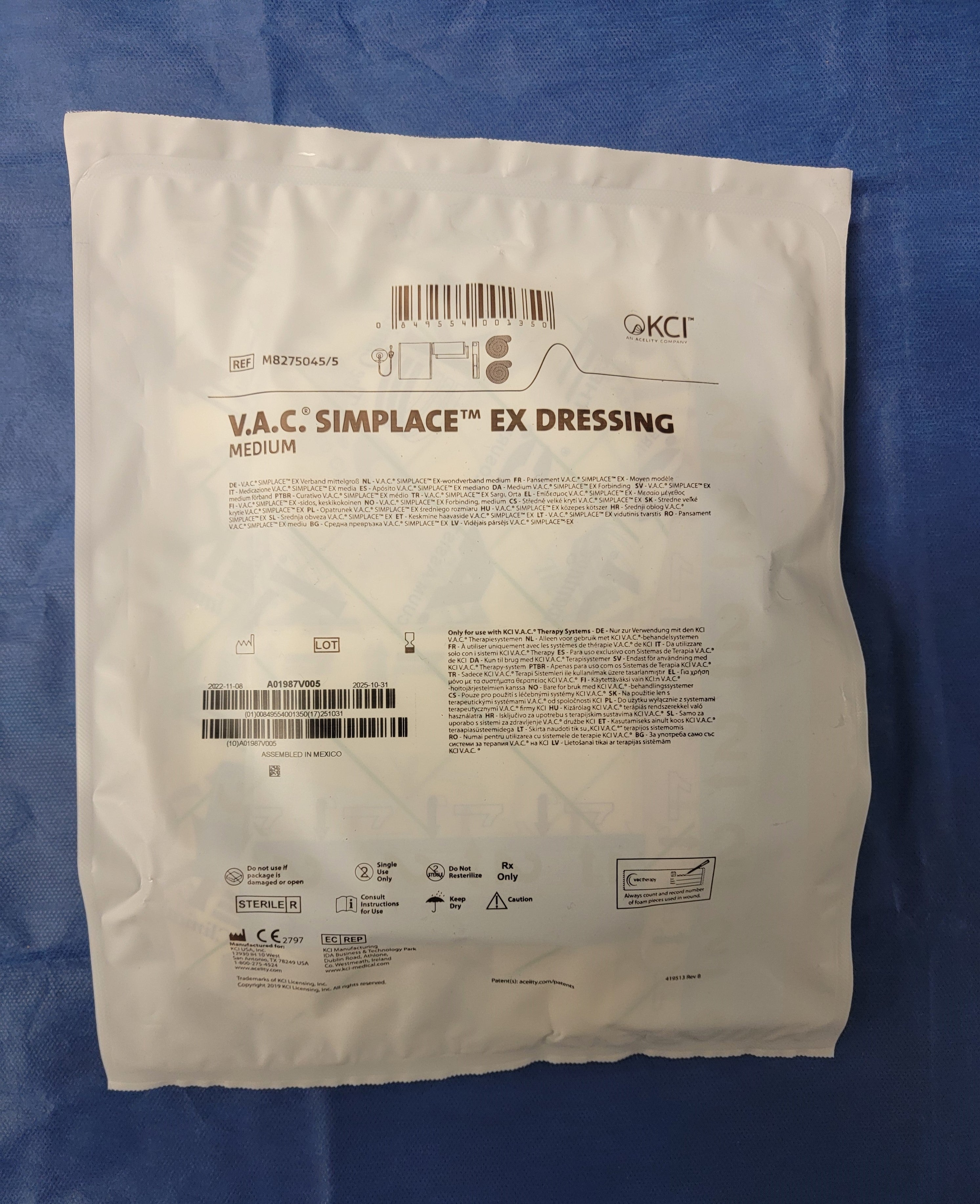 KCI VAC SIMPLACE EX Dressing Medium M8275045/5