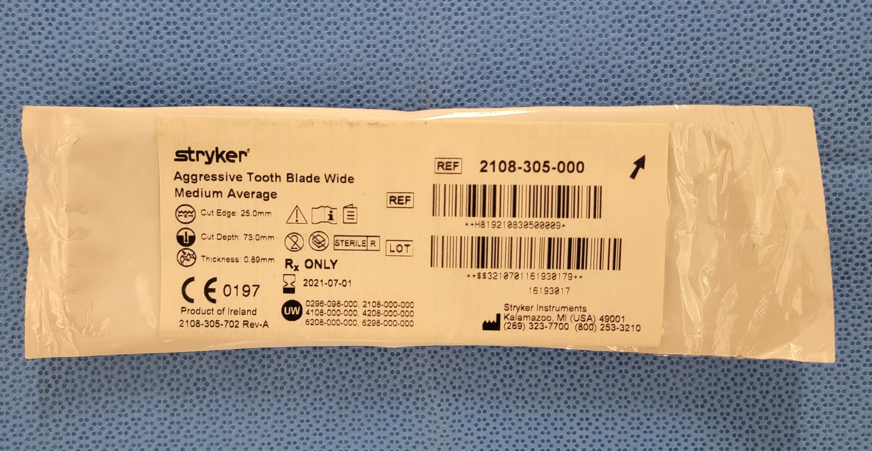 Stryker Aggressive Tooth Blade Wide (2108-305-000)