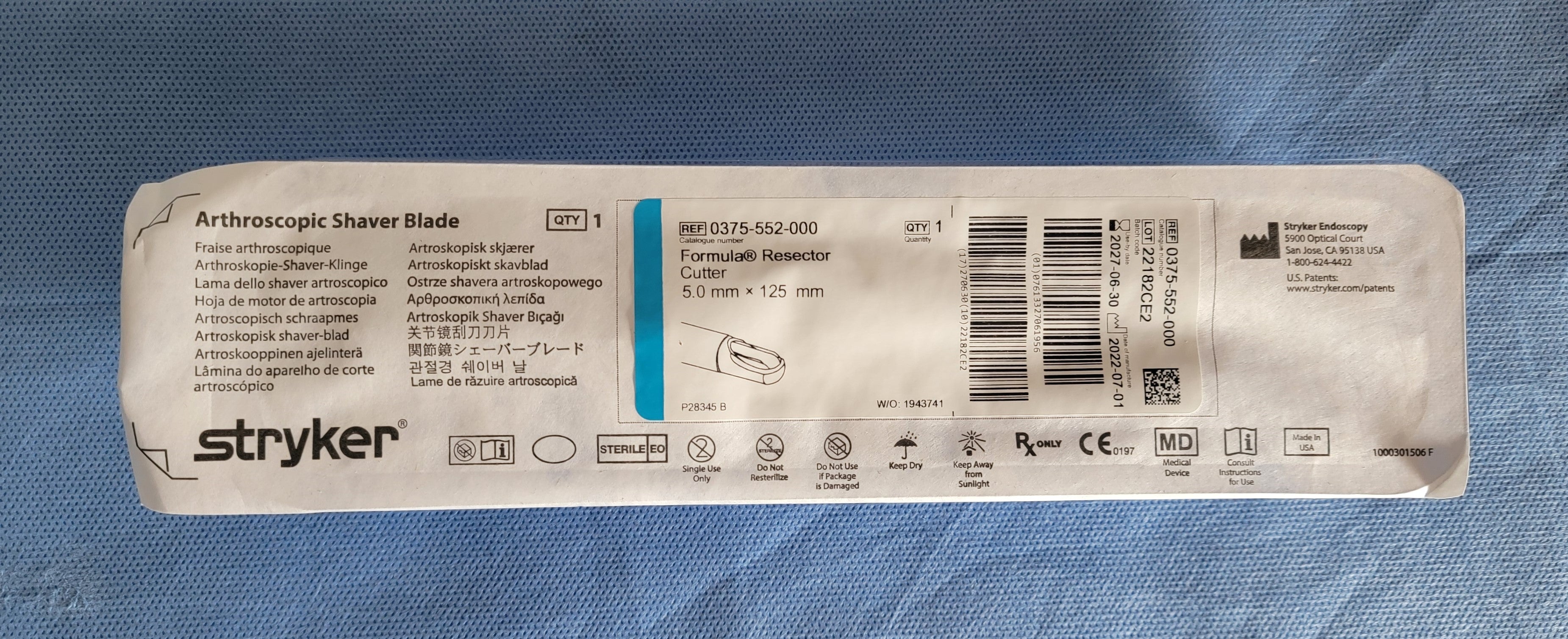 Stryker Formula Resector Cutter 0375-552-000