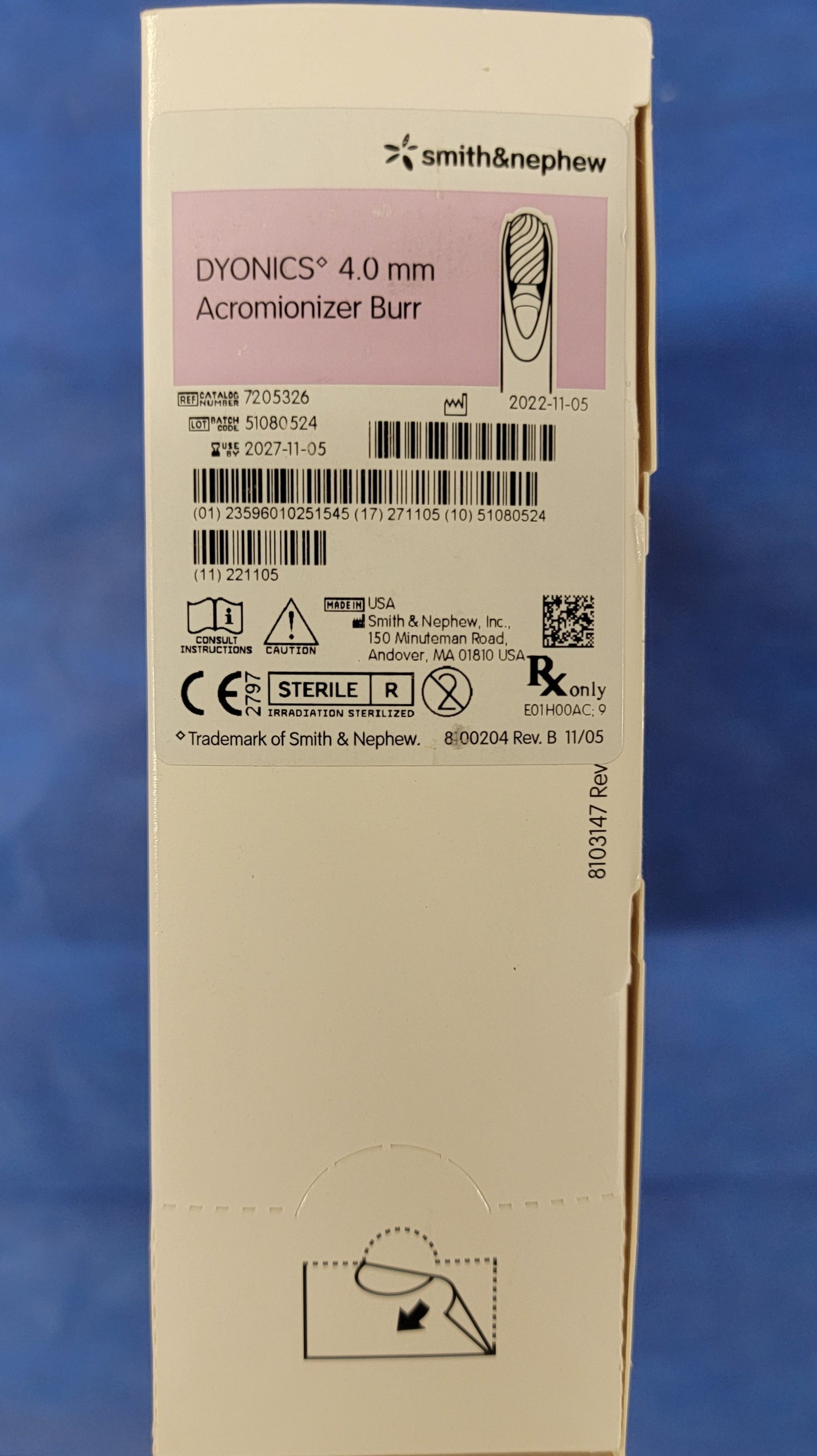 Smith & Nephew DYONICS 4.0mm Acromionizer Burr 7205326 (2027)