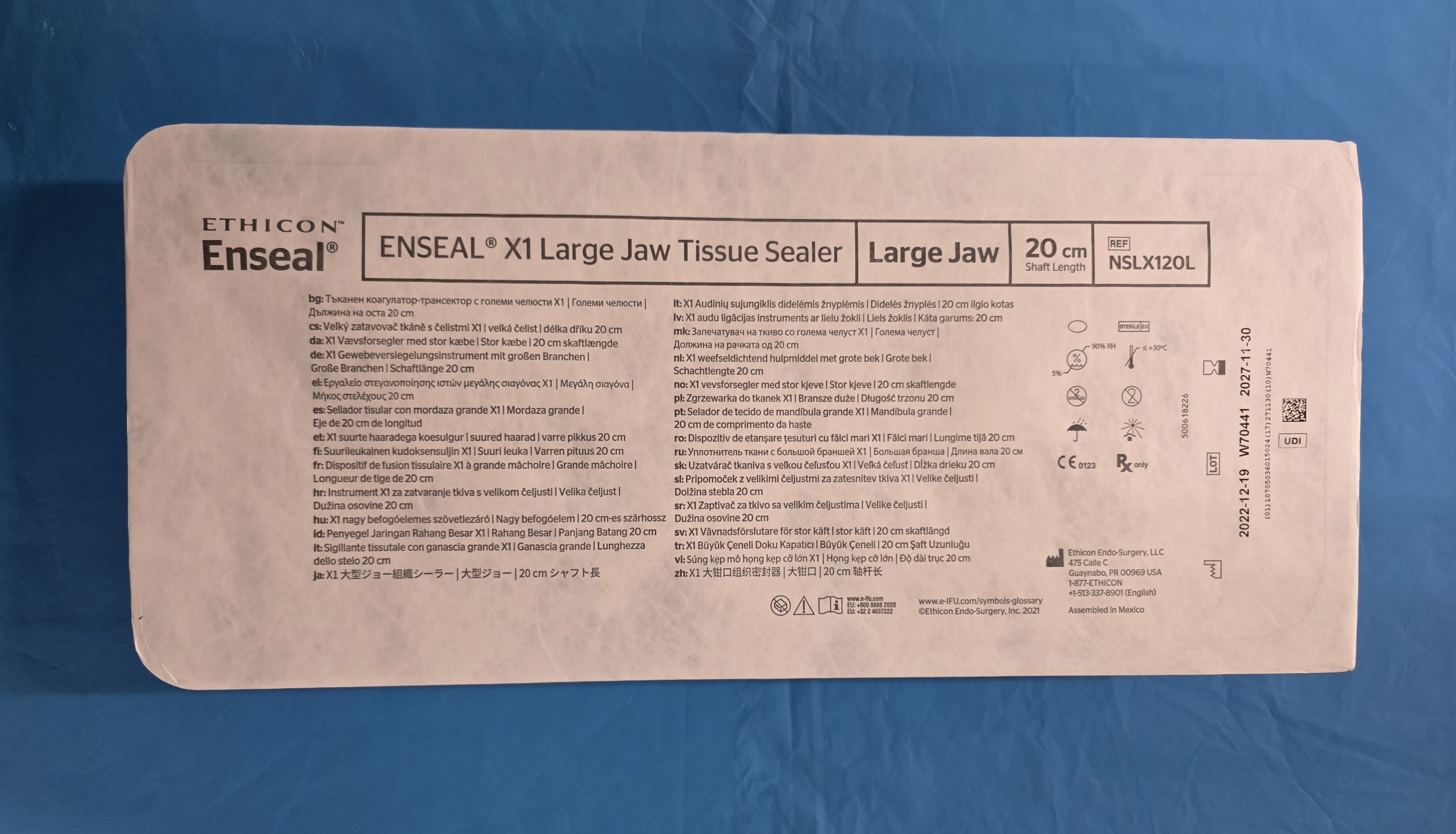 Ethicon Enseal X1 Tissue Sealer NSLX120L (2027)